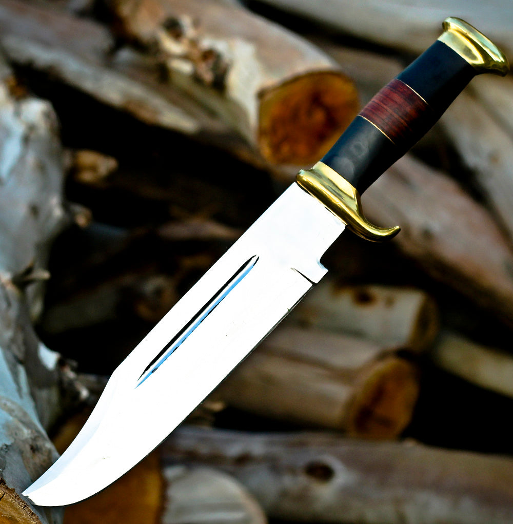 <h3>Bowie Knife - Custom Handmade D2c430 Tool Steel High Polish Crocodile Dundee Bowie knife</h3>