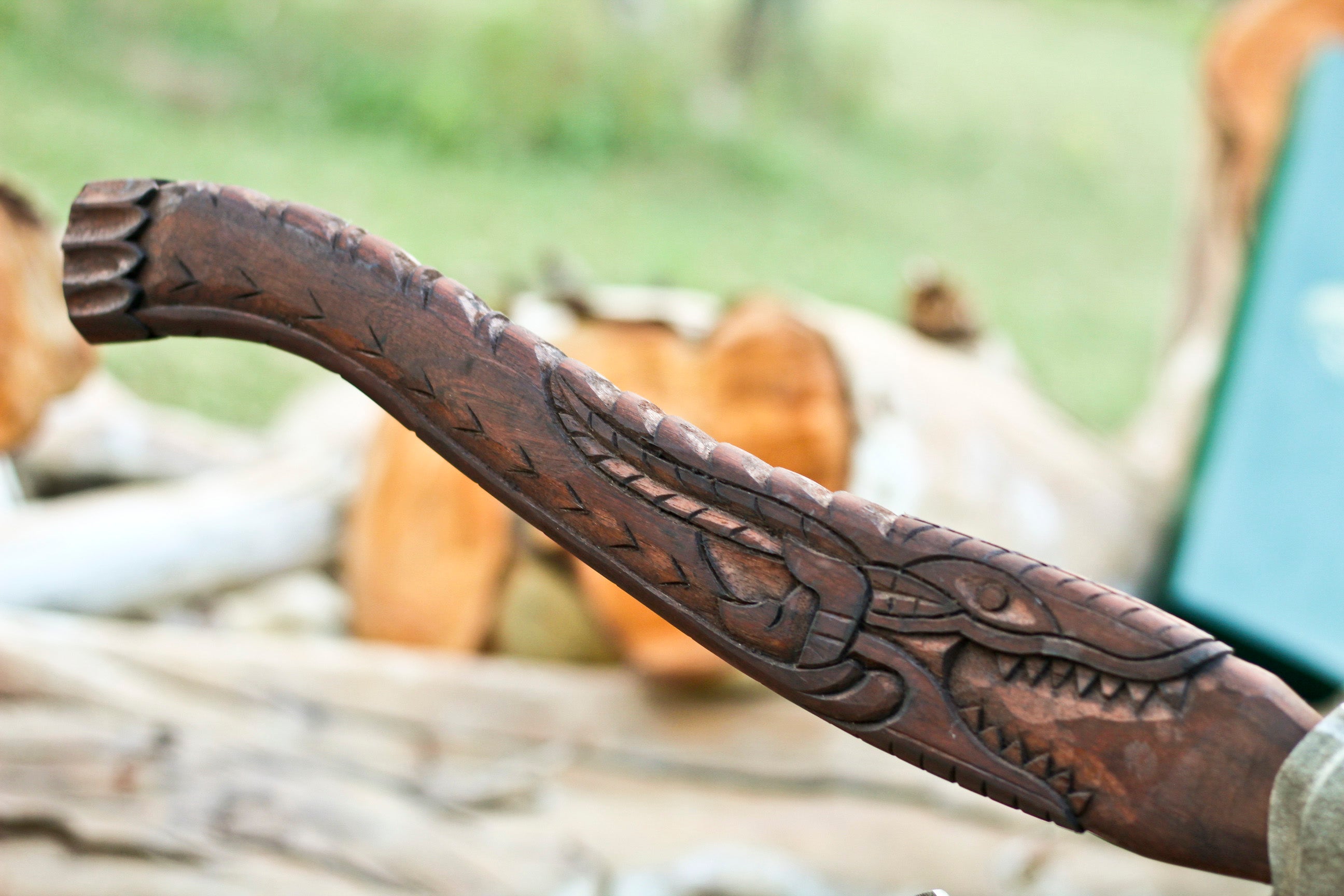 <h3>Premium Engraved Custom Hand Forged Carbon Steel Axe with Ash Wood Shaft - Viking Axe</h3>
