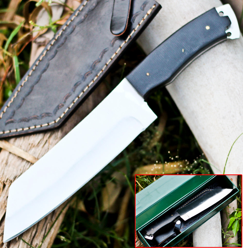 <h3>HANDMADE FORGED D2 Steel Hunting Tracker Fix Blade Knife Full Tang - Resin Handle</h3>
